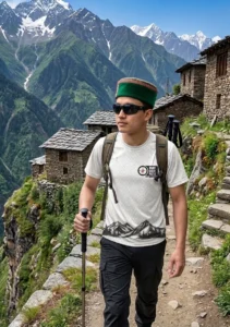 "Way Back Roots" - Men's AOP Hiking T-Shirt