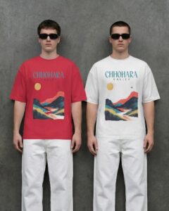 "Chhohara-Valley"-Men's Oversized T-Shirt