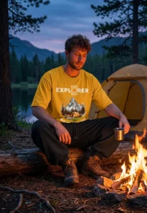 "Explorer - Way Back Roots"- Men's Oversized Classic T-Shirt