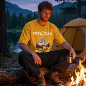 "Explorer - Way Back Roots"- Men's Oversized Classic T-Shirt